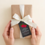Étiquettes-cadeau Confiture de fraise Chalkboard Favoriser<br><div class="desc">Le tableau rustique avec un type simple et une paire de fraises illustrées donnent à cette étiquette de faveur une ambiance simple et douce.</div>