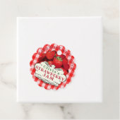 Étiquettes Cadeau Confiture de fraises artisanale (En situation)