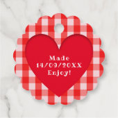 Étiquettes Cadeau Confiture de fraises artisanale (Dos)