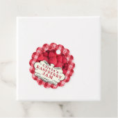 Étiquettes Cadeau Confiture de framboise artisanale (En situation)