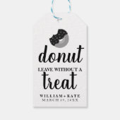 Étiquettes-cadeau Congé de beigne moderne rustique sans Mariage (Dos)