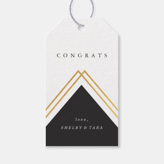 Étiquettes-cadeau Congrats modernes Faux Foil (Devant)