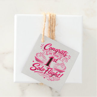 Étiquettes Cadeau Congrats on your 1st Solo Flight!