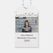 Étiquettes-cadeau Congratulations photo graduate name university yea (Dos)