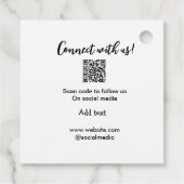 Étiquettes Cadeau Connectez-vous avec nous scan QR code ajouter e-ma (Dos)