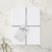 Étiquettes-cadeau Conseil et souhaits de Mariage de script moderne (Avec de la ficelle)
