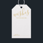 Étiquettes-cadeau Conseil Mariage de script moderne et souhaits or<br><div class="desc">Ajoutez une touche personnelle à votre mariage avec un conseil de mariage de script moderne et une carte d'étiquette de voeux. Cette carte de conseil comporte le titre 'Wives' en or style de police de script moderne et des détails dans le style de police sans serif moderne sur l'arrière -...</div>