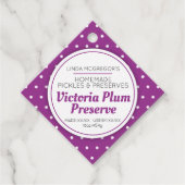 Étiquettes Cadeau Conserver de prune pot de confiture rouge étiquett (Devant)