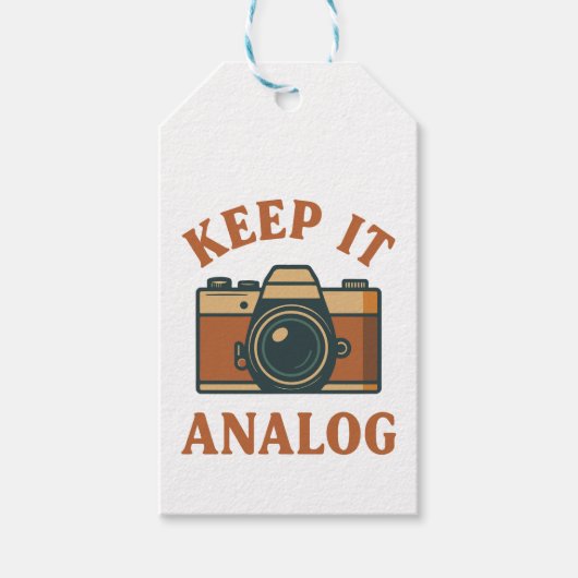 Étiquettes-cadeau Conserver l'analogique (Devant)