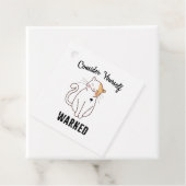 Étiquettes Cadeau Considérez-vous averti chat mal (En situation)