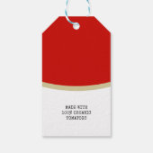 Étiquettes-cadeau Consommation de tomate maison avec tomate rouge (Dos)