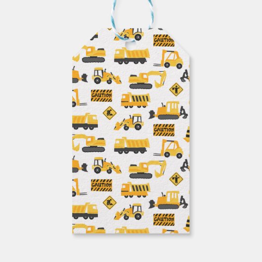 Étiquettes-cadeau Construction Anniversaire Merci (Dos)