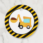 Étiquettes Cadeau CONSTRUCTION Baby shower d'anniversaire (Dos)