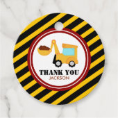 Étiquettes Cadeau CONSTRUCTION Baby shower d'anniversaire (Devant)