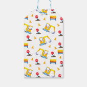 Étiquettes-cadeau Construction Boy fête d'anniversaire (Dos)