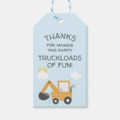 Étiquettes-cadeau Construction Petit Digger Anniversaire Merci (Devant)