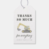 Étiquettes-cadeau Construction Véhicules Camion garçons Favoriser (Devant)