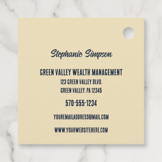 Étiquettes Cadeau Consultant, Petite Entreprise Jam Marketing (Dos)