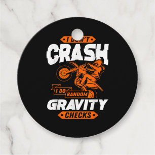 Étiquettes Cadeau Contrôles de gravité aléatoires - Motocross & Dirt
