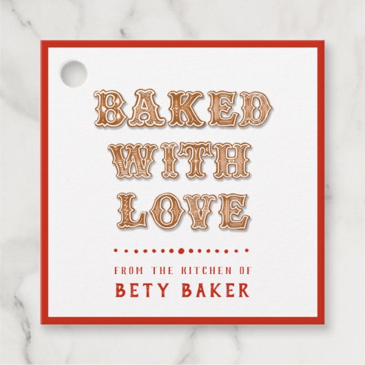 Étiquettes Cadeau Cookie | Cuite avec amour de la cuisine de (Devant)