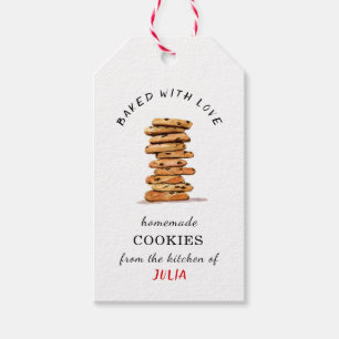 Étiquettes-cadeau Cookie 'Cuite avec amour' fait maison