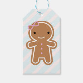 Étiquettes-cadeau Cookie Cute Kawaii Gingerbread Girl; (Devant)