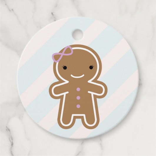 Étiquettes Cadeau Cookie Cute Kawaii Gingerbread Girl (Devant)