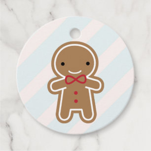 Étiquettes Cadeau Cookie Cute Kawaii Homme en pain d'épices