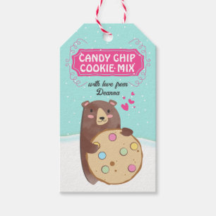 Étiquettes-cadeau Cookie de Noël mixé dans le pot directions étiquet