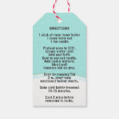 Étiquettes-cadeau Cookie de Noël mixé dans le pot directions étiquet (Dos)