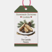 Étiquettes-cadeau Cookie de Noël Rustique (Dos)