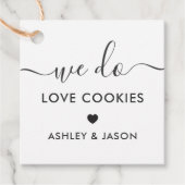 Étiquettes Cadeau Cookie mariage Favoriser, Nous Aimons Les Cookies (Devant)