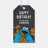 Étiquettes-cadeau Cookie Monster | Joyeux anniversaire de (Devant)