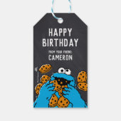 Étiquettes-cadeau Cookie Monster | Joyeux anniversaire de (Dos)