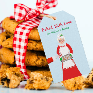 Étiquettes-cadeau Cookies au gingembre de Mme Claus cuits avec amour
