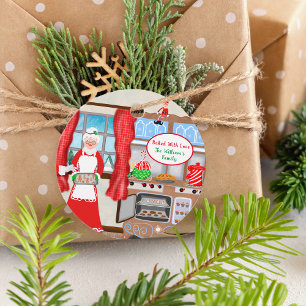 Étiquettes Cadeau Cookies au gingembre de Mme Claus cuits avec amour