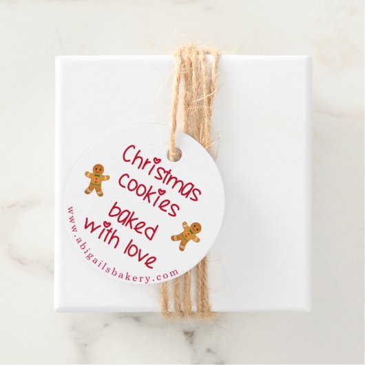 Étiquettes Cadeau Cookies de Noël cuits avec amour pain d'épices Hom (En situation)