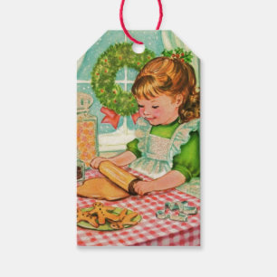 Étiquettes-cadeau Cookies de Noël millésime des années 1950