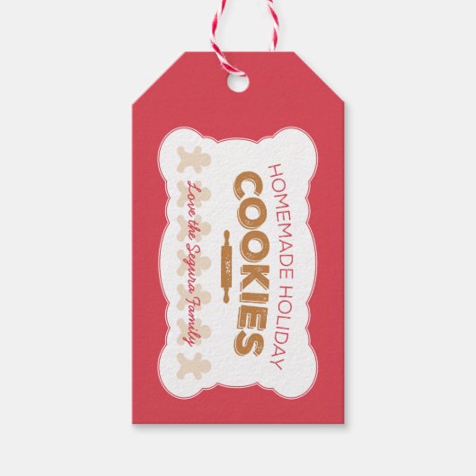 Étiquettes-cadeau Cookies de Noël Tags cadeaux de Noël (Devant)