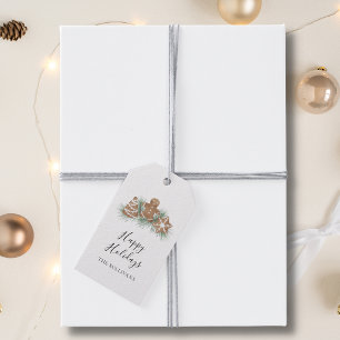 Étiquettes-cadeau Cookies de vacances heureux personnalisés