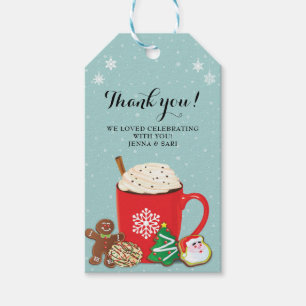 Étiquettes-cadeau Cookies et cacao Noël Fête de Noël Merci