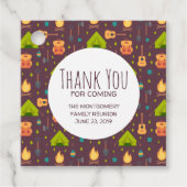 Étiquettes Cadeau Cool Camping Design Motif extérieur (Devant)