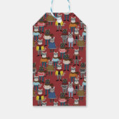 Étiquettes-cadeau Cool Hipster Motif de chat | Ajouter Votre Nom (Dos)