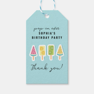 Étiquettes-cadeau Cool Summer Popsicle Anniversaire