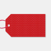 Étiquettes-cadeau Coordination des Pois blancs et rouges mignons (Dos (Horizontal))