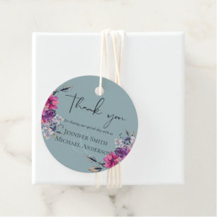 Étiquettes Cadeau Coordonne Fuchsia Dreams, Sage et Rose profond