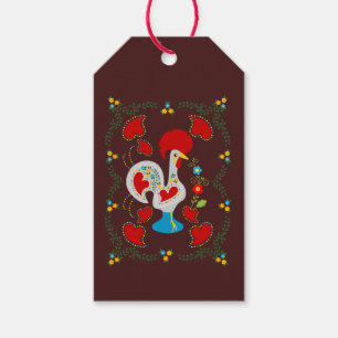 Étiquettes-cadeau Coq traditionnel de Barcelos Joyeux anniversaire