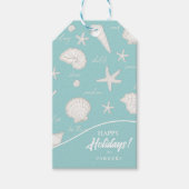 Étiquettes-cadeau Coques Starfish Sun Fun Texte ivoire ID918 (Devant)