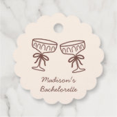 Étiquettes Cadeau Coquette à main Espresso Martini Bachelorette (Dos)