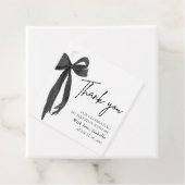 Étiquettes Cadeau Coquette Black Bow moderne Merci d'anniversaire (En situation)